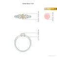 thumbnail image 4 of Angara Natural Opal Ring - Solitaire Round Opal Celtic Knot Ring in Platinum for Women (Size-5mm) | October Birthstone Jewelry (Ring Size = 7), 4 of 8