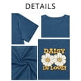 thumbnail image 5 of XCHQRTI Daisy T Shirts Women Plus Size Graphic Tshirts Casual Short Sleeve Oversized Tee, 5 of 7
