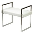 thumbnail image 1 of Cortesi Home Anna Contemporary Vinyl Bench, 24.75" Wide, White, 1 of 2