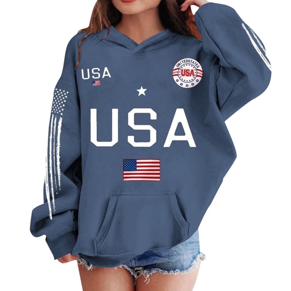 LWNYDPLSD Baggy Hoodies for Girls Print Cute Aesthetics Vintage Hooded Sweatshirts Kids Drop Shoulder Long Sleeves Hooded Pullover Loose Fit Comfortable Clothes for Teens