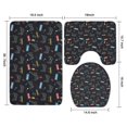 thumbnail image 3 of Black Controllers Games Labels Black Pattern Bathroom Rugs Sets 3 Piece,Toilet Cover Set,Absorbent Non Slip Bathroom Mats Sets with U-Shaped Contour Rug Toilet Rug Set, 3 of 5