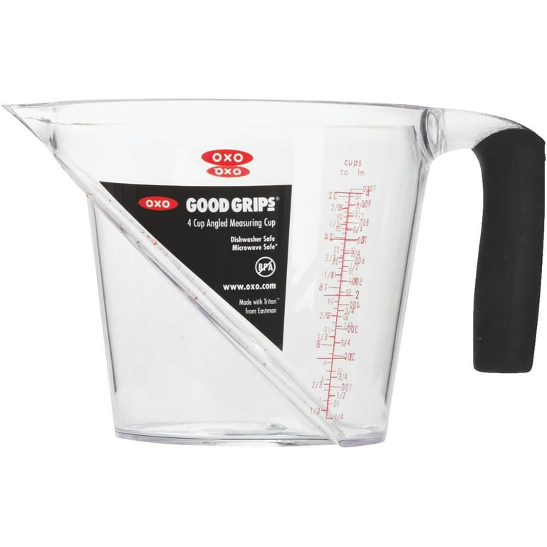 OXO Good Grips 4 Cup Clear Plastic Angled Measuring Cup 