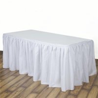 White Polyester Table Skirt 14 Feet