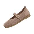 thumbnail image 3 of Willtoo Women's Mary Jane Flats Comfortable Dressy Ballet Flats Casual Round Toe Slip On Washable Knitted Fabric Office Work Woman Shoes, 3 of 5
