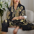 thumbnail image 6 of Lsque Happy New Year 2024 (5) Pattern Long Sleeve Pajama Set for Women - Soft 2-Piece Sleepwear and Loungewear Set with Pockets, Comfy Nightwear-Medium, 6 of 7