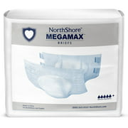 NorthShore MegaMax Tab-Style Briefs, White, Large, Pack/10