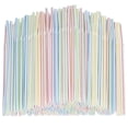 thumbnail image 1 of 600 Pcs Pailles Flexibles Réutilisables Colorées pour Enfants et Adultes Pailles Pliables Multicolores Rayées, 1 of 3