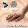 thumbnail image 6 of ODIKA 9'x12' Washable Area Rug Non-Shedding, Easy Care Swirling Wave Ombre Abstract Flow Pastel Ripple Peach Gradient Refined for Master Suite, California King, Under Bed, 6 of 7