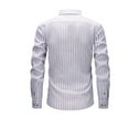 thumbnail image 3 of Xzbqbs Mens Linen Polo Shirts Long Sleeve Casual Button Striped Shirts Lightweight Pullover Shirts Classic Golf Shirts for Men, 3 of 3