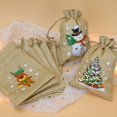thumbnail image 2 of 2 Pack Small Christmas Gift Bags, Tiny Christmas Candy Bag with Drawstring for Xmas Stocking Stuffers, Bulk Christmas Gift Goody Treat Bags for Holiday New Year Party Favors Supplies, 2 of 4