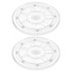 thumbnail image 1 of Uxcell 2 Pack Acrylic Lazy Susan Turntable, Organizador de bandeja de 8 pulgadas, bandeja giratoria de 360 grados para estante de especias y decoración de cocina, 1 of 7