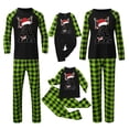 thumbnail image 2 of Gkeoshab Family Christmas Pajamas Matching Sets Matching Family Pajamas Sets Christmas PJ's 26 Letter Print Top and Plaid Bottom Sleepwear Jammies with Pockets, 2 of 3
