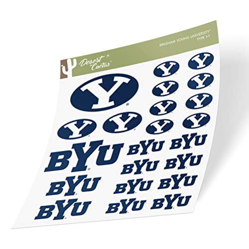 Sheet Type 3-1 Brigham Young University BYU Cougars NCAA Sticker Vinyl Decal Laptop Water Bottle Car Scrapbook 