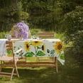 thumbnail image 6 of Rectangle Sunflower Tablecloth 60X84 Inch Waterproof Wrinkle Resistant Durable Polyester Table Cover Spring Summer Watercolor Floral Tablecloth for Indoor and Outdoor,Holiday Kitchen Dining and Party, 6 of 6