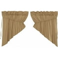 thumbnail image 2 of VHC Brands Simple Life Flax Khaki Country Farmhouse Window Curtain Prairie Swag Set of 2 36x36x18, 2 of 8