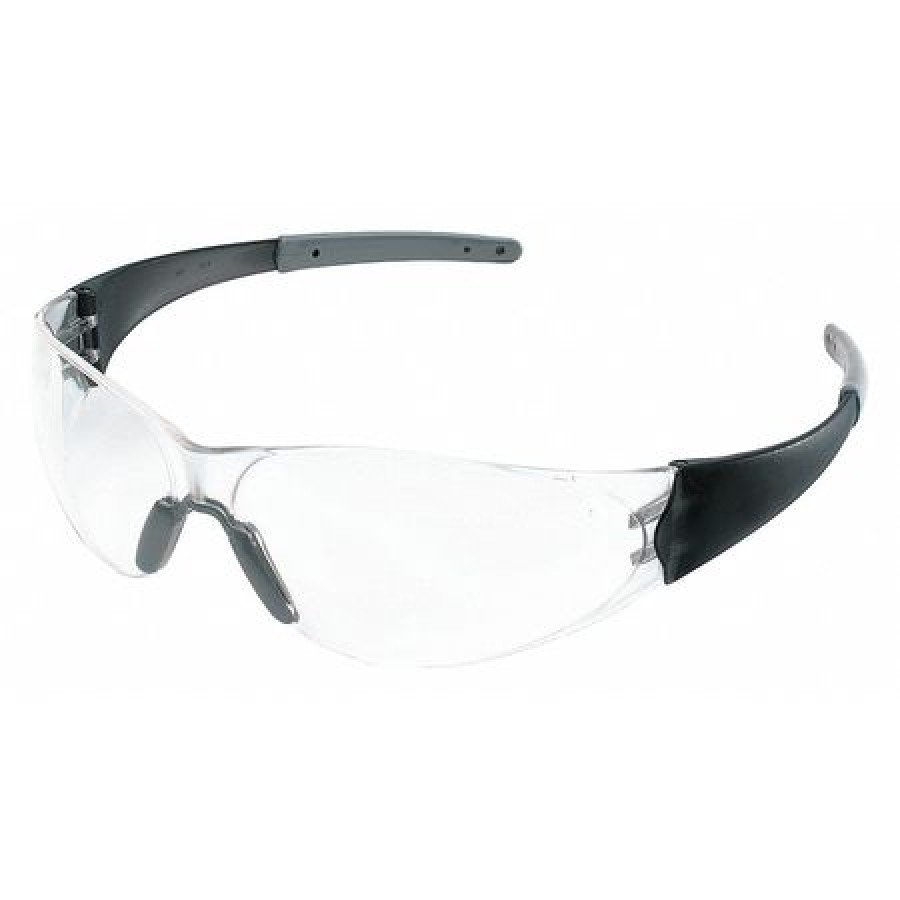 MCR SAFETY CK210 Safety Glasses, Wraparound Clear Polycarbonate Lens