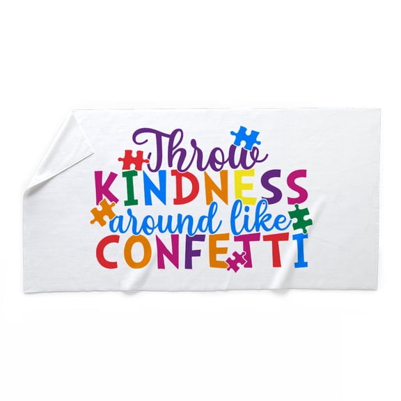 CafePress - Throw Kindness Around Like Confetti - Large Beach Towel, Soft 30"x60" Towel with Unique Design