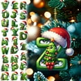 thumbnail image 5 of BGZLEU 26 Green Alphabet Ornaments for Christmas Tree Initial Letter Santa Claus Pendant with Xmas Tree Mini Monogram Hanging Decorations for Christmas Tree Party Gifts DIY Decor (Z), 5 of 6