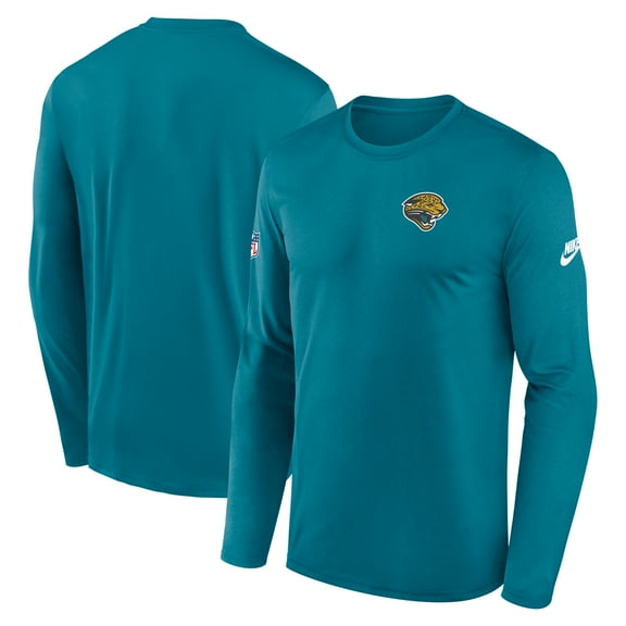 Men's Nike Teal Jacksonville Jaguars Legend Small Logo Dri-FIT Long Sleeve T-Shirt
