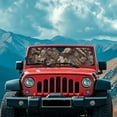 thumbnail image 3 of Uorisanigo Car Sun Shade Windshield Sun Visor Foldable Camo Hunting Print Sunshade Aluminum Foil Heat Shield for Jeep Wrangler TJ JK JKU JL JLU, Effectively Blocking Heat and UV Rays, 3 of 7