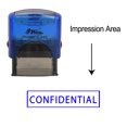 thumbnail image 1 of eloria Confidential Self Inking Rubber Stamp Business Custom Stamp Office Stationary, Color: Blue Ink, 1 of 1