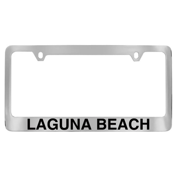 Laguna Beach Chrome Plate Brass License plate Frame Holder Tag