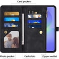 thumbnail image 2 of Asuwish Phone Case for Samsung Galaxy A36 5G Wallet Cover With Tempered Glass Screen Protector Crossbody Wrist Strap Flip Pattern Zipper Credit Card Holder Cell A 36 36A LTE SM-A366U Women Men Black, 2 of 7