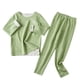 thumbnail image 1 of Odeerbi 4-16 Años Niño Niña Pijama Suave de Manga Larga Johns Conjunto de Ropa Interior Térmica Para Dormir Conjunto de Pijama, 1 of 4