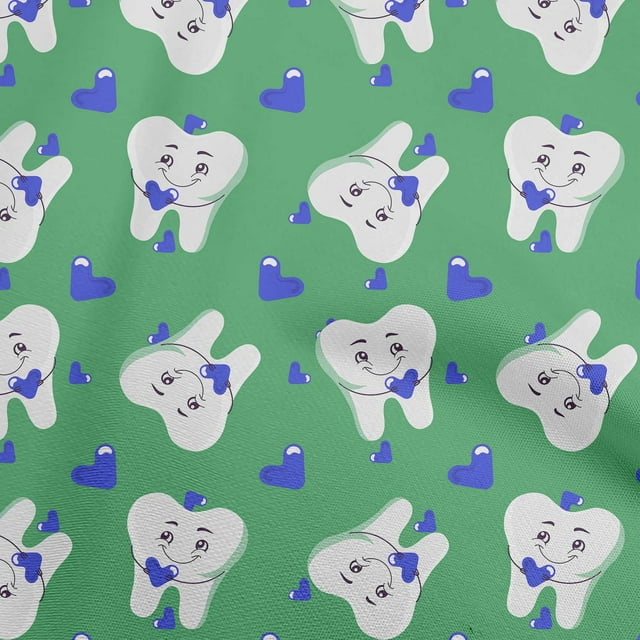 oneOone Velvet Green Fabric Asian Kawaii Rabbit Sewing Material Print Fabric By The Yard 58 Inch Wide