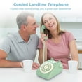 thumbnail image 3 of Corded Landline Telephone, Cute Clear Sound Vintage Phone, Old Fashioned Telephone Desk Decoration for Home, Office, Hotel, 3 of 8
