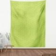 thumbnail image 4 of Ambesonne Botanical Fabric by the Yard Upholstery, Rhythmic Shamrock Leaves, 1 Yard, Pale Green Apple Green, 4 of 5