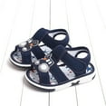 thumbnail image 2 of LNMQLPDBS Baby Summer Shoes with Cute Cartoon Car Closed Toe Outdoor Casual Summer First Walkers Shoes Non-Slip Breathable Beach Shoes Soft Sole Sandals for Baby Boys Going Out Blue 2.5-3 Years, 2 of 8