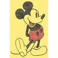 thumbnail image 2 of Junior's Mickey & Friends Distressed Mickey Mouse Pose Racerback Tank Top Banana Large, 2 of 4