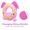 thumbnail image 4 of Luv N Care/NUBY Natural Wood & Silicone Teether: Pig, 3M+, Pink 80803, 4 of 4