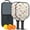 Pioneer Flower Floral, variant on Pickleball Paddles Set,Pioneer Flower Floral Print Pattern Fiberglass Surface Pickleball Racket Set with 2 Indoor Outdoor Pickleball Balls and Pickleball Bag,Pickle-ball Equipment