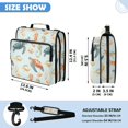 thumbnail image 3 of Zipper Binder with Shoulder Strap 2 inch 3 Ring Waterproof File Folder Organizer Bag 500 Sheet Turtles Seahorses and Fish Pattern, 3 of 8
