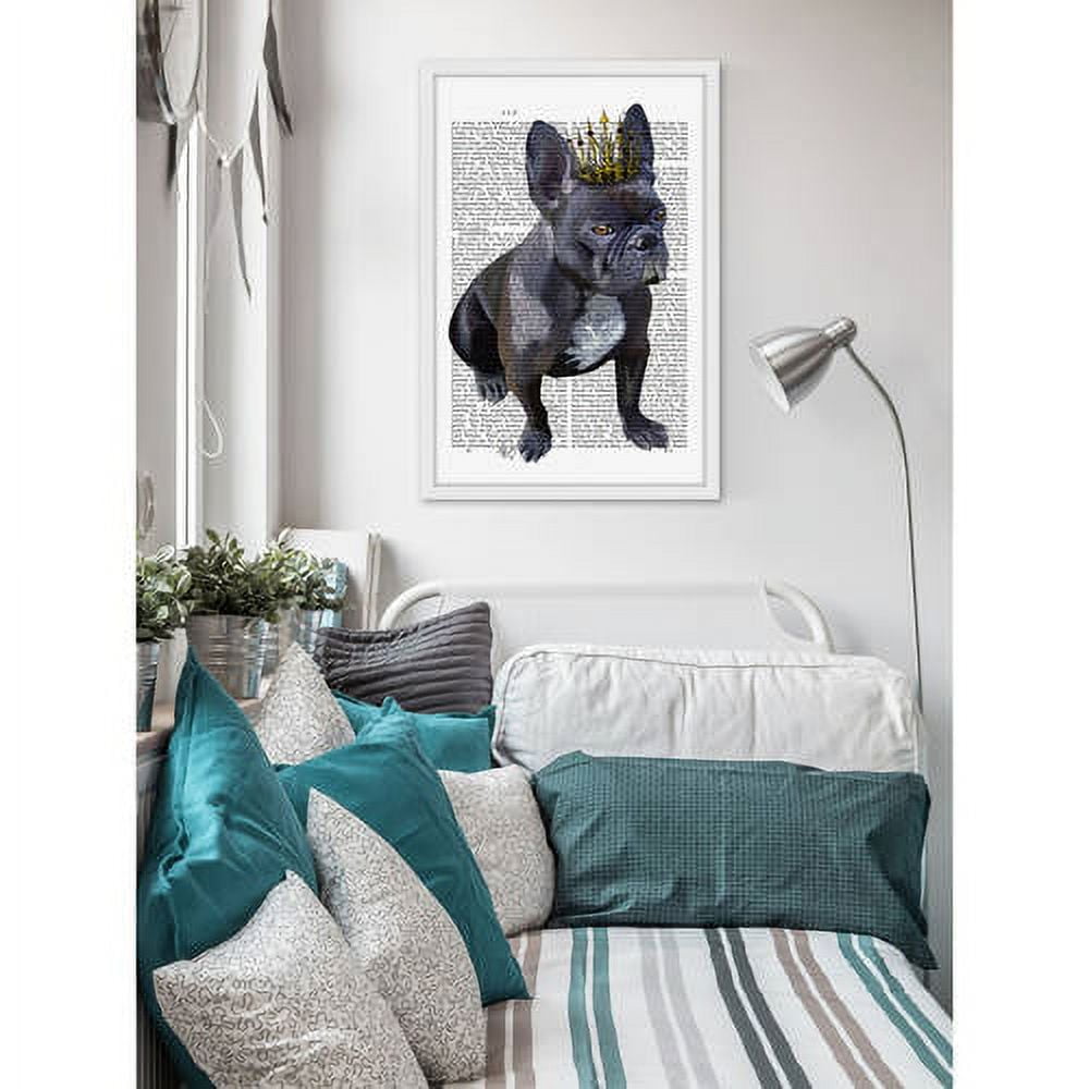 Marmont Hill "French Bulldog King" Framed Painting Print