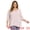 Pink, variant on Women's Plus Loose Tunic Top Scoop Neck Crossover Blouse 4X Pink