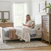 My Texas House Flynn Boucle Platform Bed, Queen, Cream
