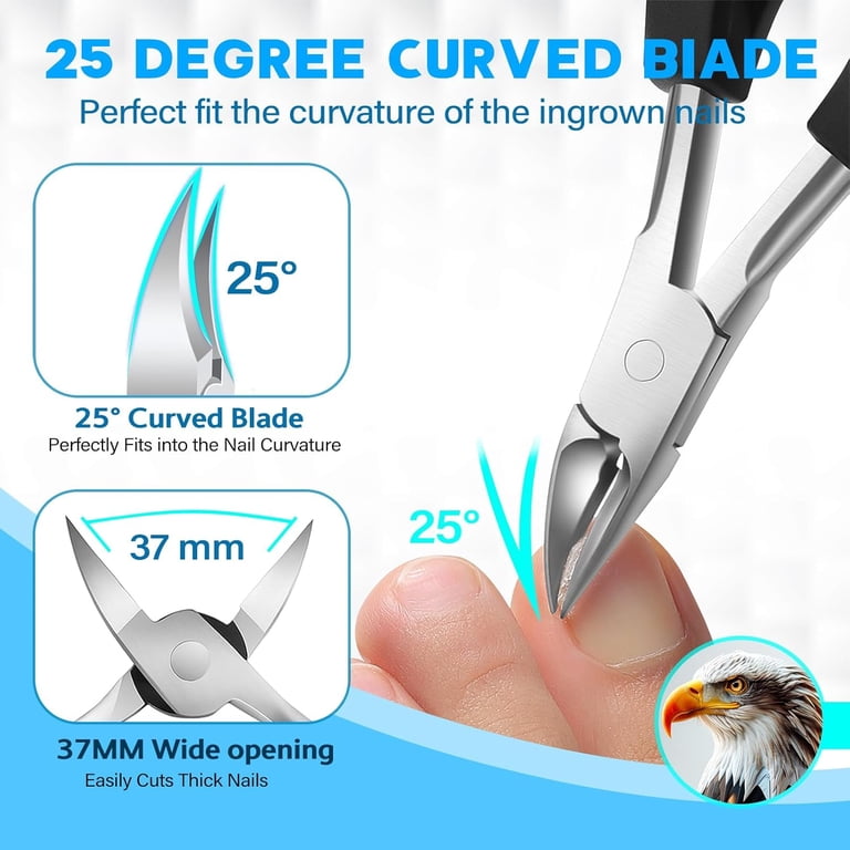NIUTA 8-in-1 Nail Clippers for Men, Heavy-Duty Set photo 8