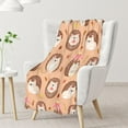 thumbnail image 2 of Hedgehog Blanket for Girls & Boys - 50"x60" Throw Size - Soft Fuzzy Plush Throws Gifts - Brown Cute Throw Blanket for Bed, Couch & Sofa, 2 of 6