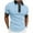Light Blue, variant on Men's Tennis Shirt Half Zip Golf Shirt Collared Short Sleeve Colorblock Work Shirts S