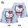 thumbnail image 1 of Pantalones cortos Hello Kitty de verano para niños, holgados, combinables, con estampado 3D, para playa, informales, para parejas, 1 of 5