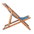 thumbnail image 4 of SAFAVIEH Outdoor Collection Loren Foldable Sling Chair Natural/Navy, 4 of 7
