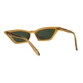 thumbnail image 4 of Womens Mod Plastic Narrow Cat Eye Sunglasses Brown Green, 4 of 4