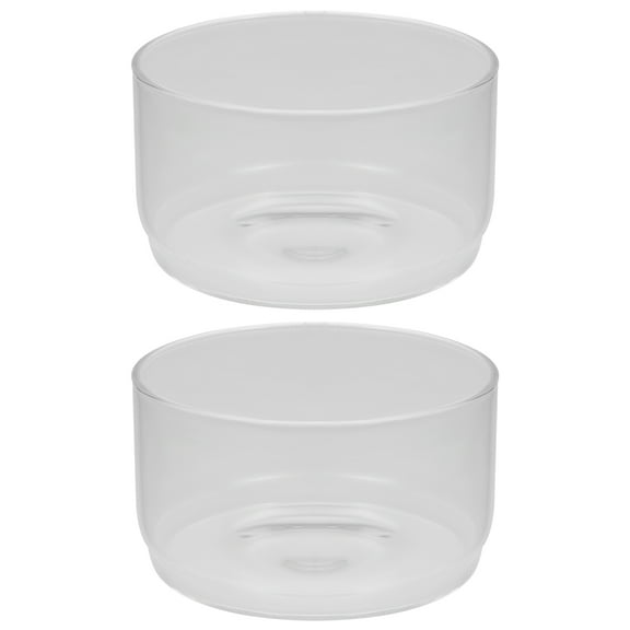 2 Pack Glass Prep Bowls, Clear Glass Bowl Set for Kitchen Microwave and Oven Safe