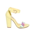 thumbnail image 2 of Women Hologram Block Heel Sandal - Ankle Strap Chunky Heel - Open Toe Heel - GI85 By Cape Robbin, 2 of 5