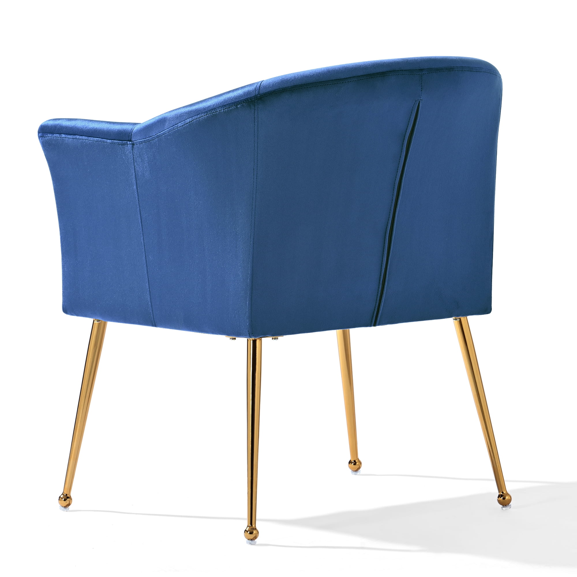 YYAo Velvet Accent Chair, Upholstered Comfy Armchair with Metal Legs for Bedroom, Living Room, Blue YYAo Velvet Accent Chair, Upholstered Comfy Armchair with Metal Legs for Bedroom, Living Room, Blue