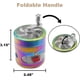 thumbnail image 2 of Molinillo de especias con mango de 2,5 pulgadas, molinillo de manivela arcoíris de Metal de aleación de Zinc con cubierta superior transparente para moler, 2 of 5