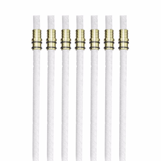 Ensemble de Torches pour Bouteille de Vin, Lot de 7, Comprend 7 Mèches de Torche à Longue Durée de Vie, Support de Mèche en Laiton